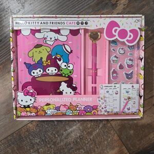 Sanrio Hello Kitty + Friends Personalized Planner Set w/Pen + Stickers New B18